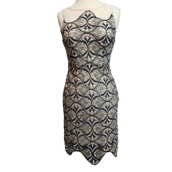 Top Shop multi-color crochet overlay dress sleeveless woman size 4 mini - Picture 1 of 9